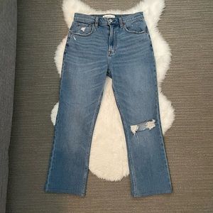 Abercrombie & Fitch 90’s slim straight ultra high rise cropped jeans